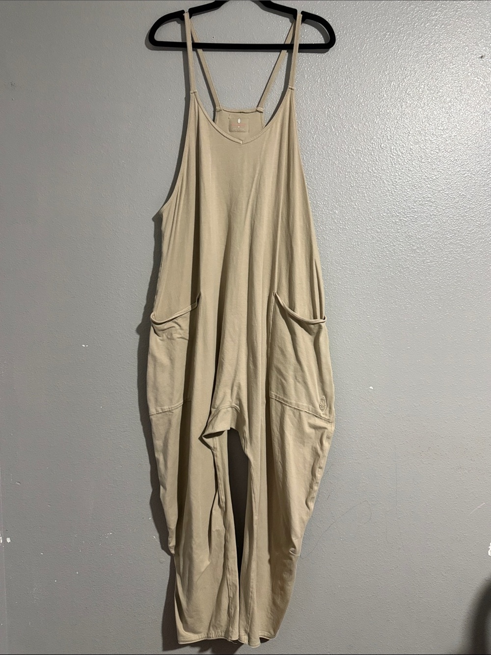 Free People FP movement one piece jumpsuit overalls  in color beige